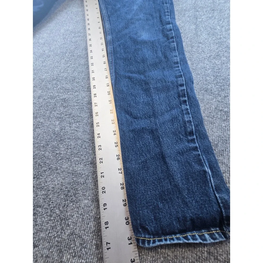 Hollister Skinny Jeans Mens 33x32 Dark Wash Button Fly Authentic Denim Blue
